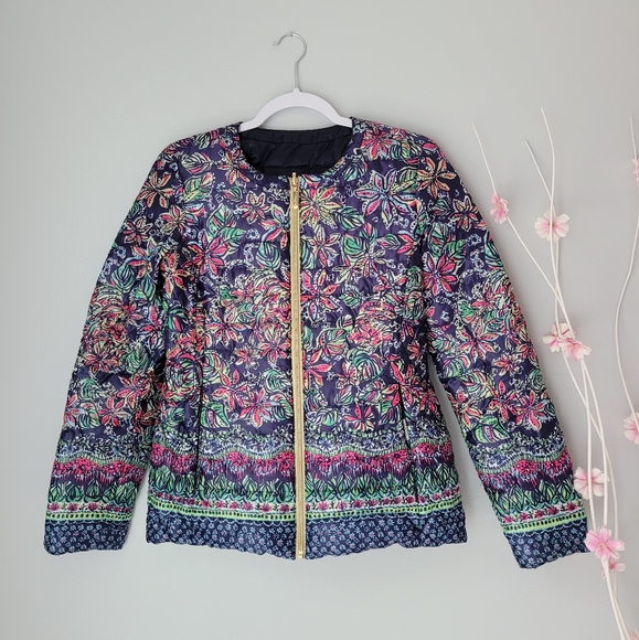 LILLY PULITZER Lilah Reversible Down Jacket NWOT. Size S - Picture 2 of 16
